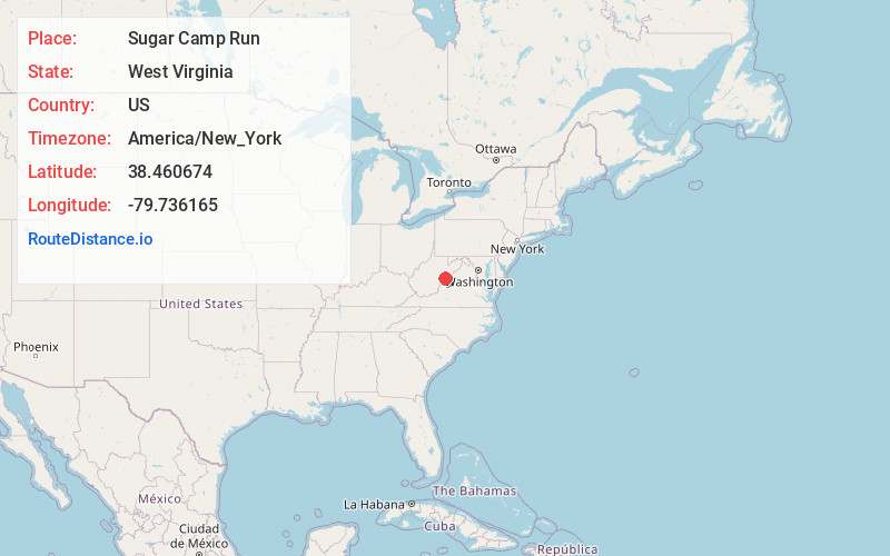 Map of Sugar Camp Run