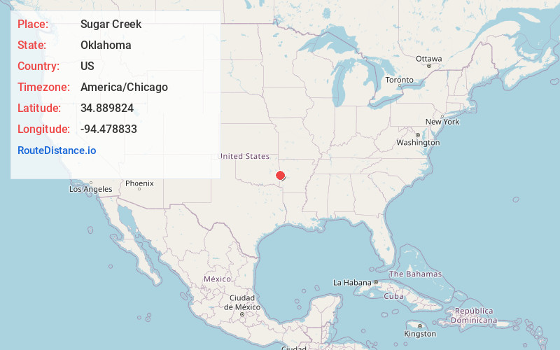 Map of Sugar Creek