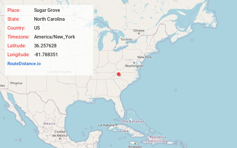 Map of Sugar Grove