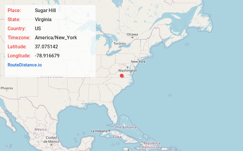 Map of Sugar Hill
