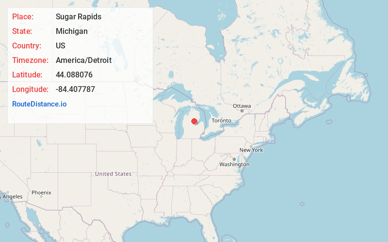 Map of Sugar Rapids