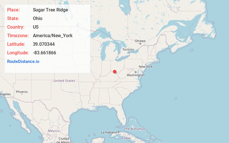 Map of Sugar Tree Ridge