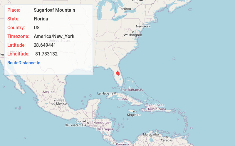 Map of Sugarloaf Mountain