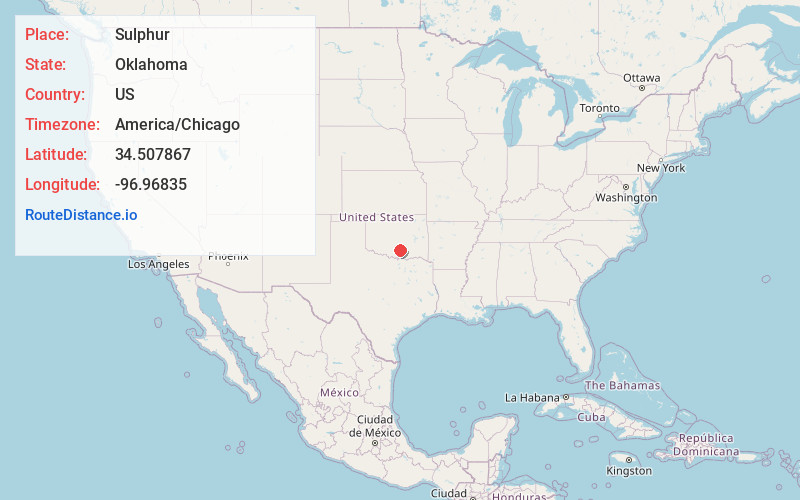 Map of Sulphur