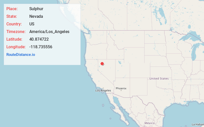 Map of Sulphur