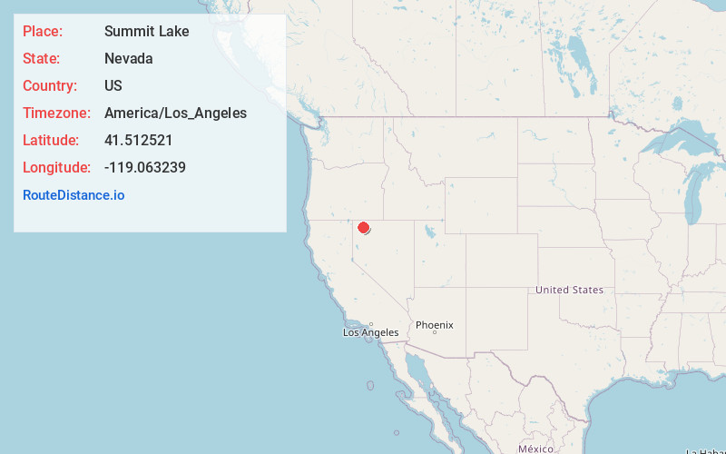 Map of Summit Lake