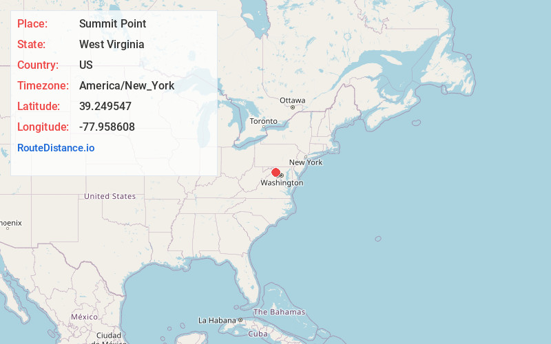 Map of Summit Point