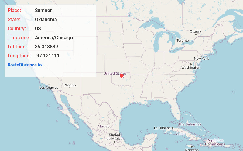 Map of Sumner