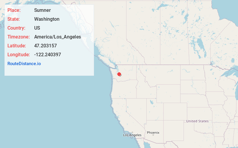 Map of Sumner