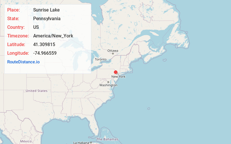 Map of Sunrise Lake