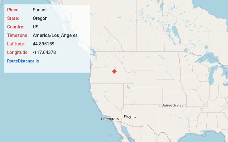 Map of Sunset