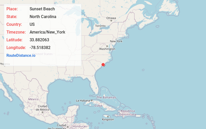 Map of Sunset Beach