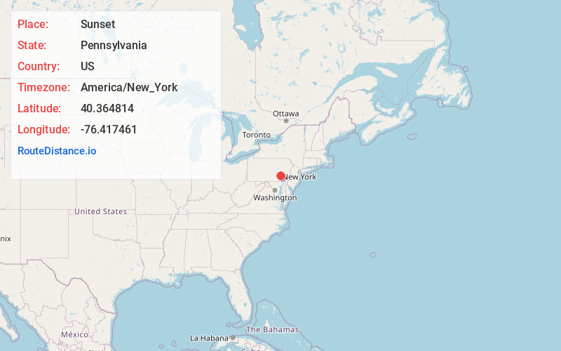 Map of Sunset