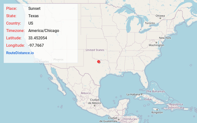 Map of Sunset