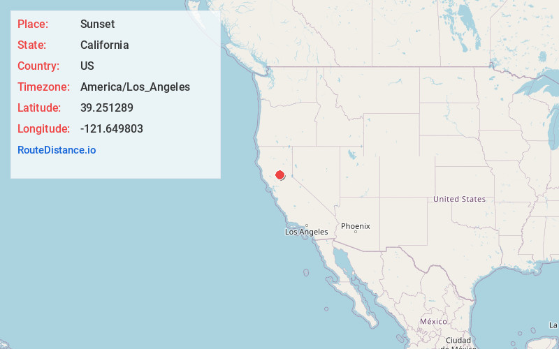 Map of Sunset