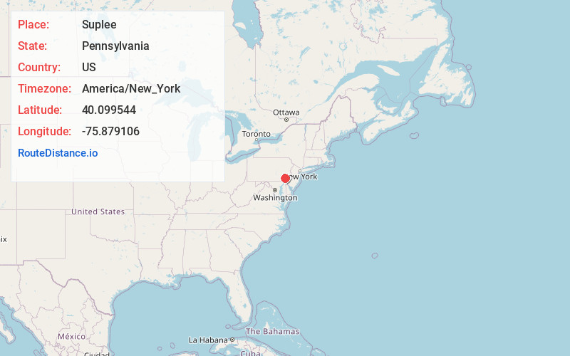 Map of Suplee