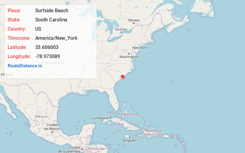 Map of Surfside Beach
