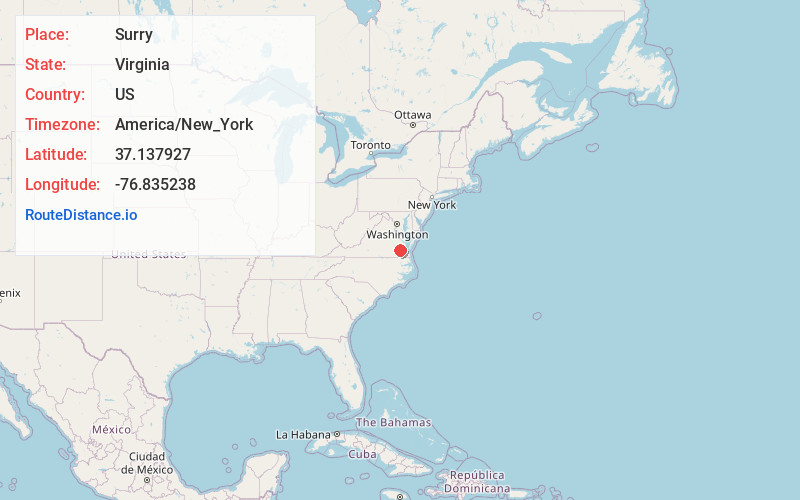 Map of Surry