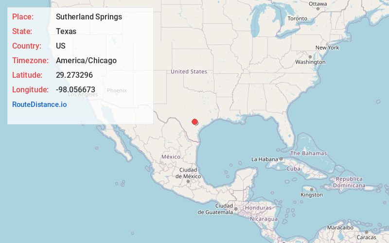 Map of Sutherland Springs