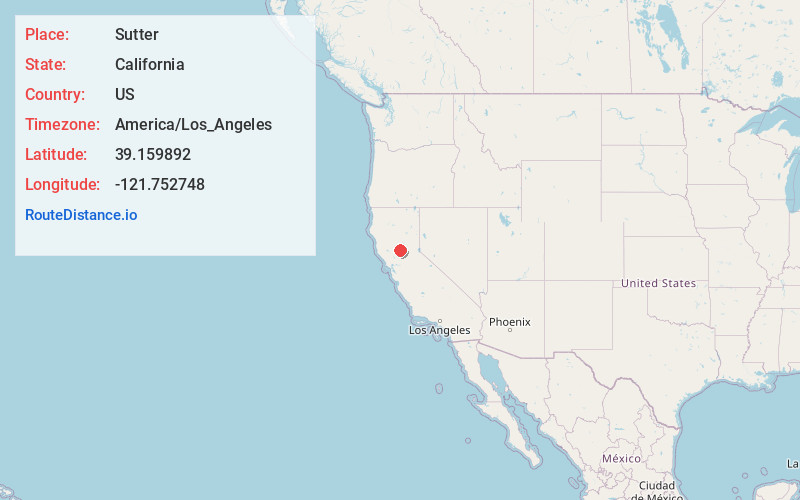 Map of Sutter