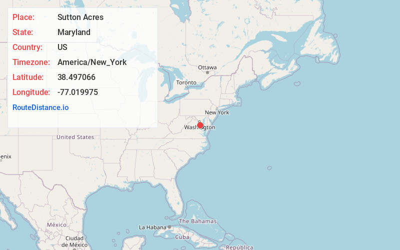 Map of Sutton Acres