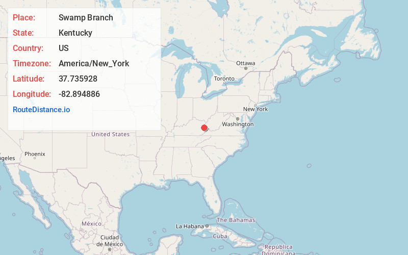 Map of Swamp Branch