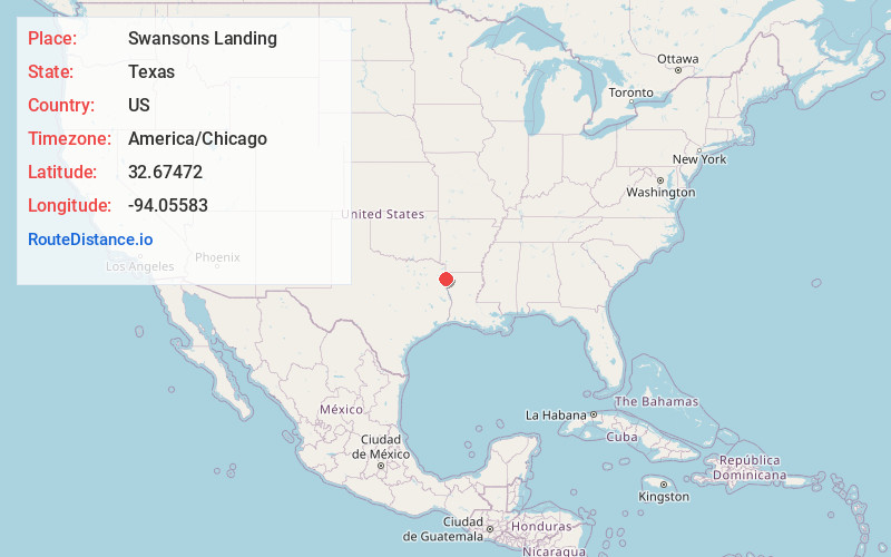 Map of Swansons Landing