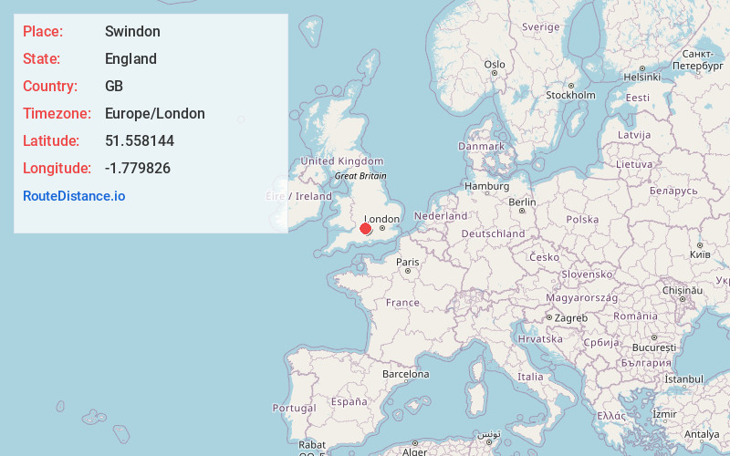 Map of Swindon