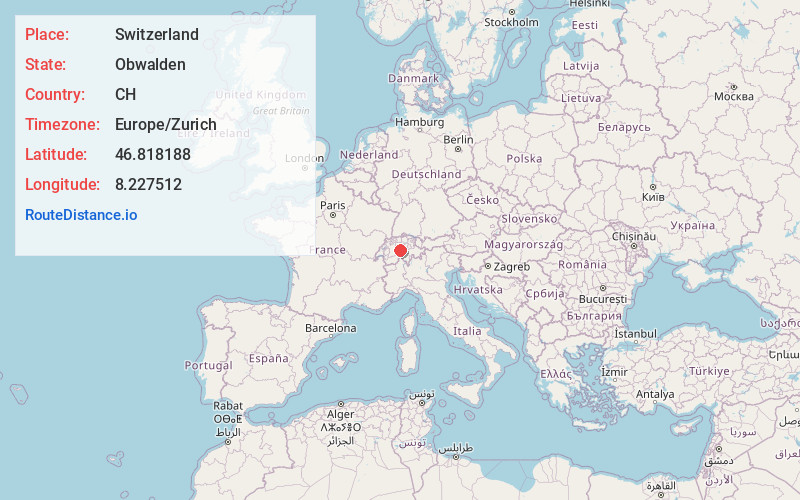 Map of Switzerland