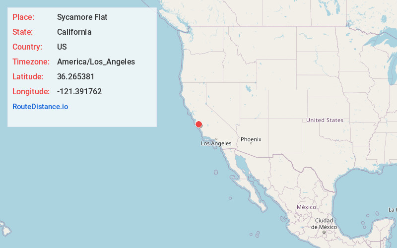Map of Sycamore Flat