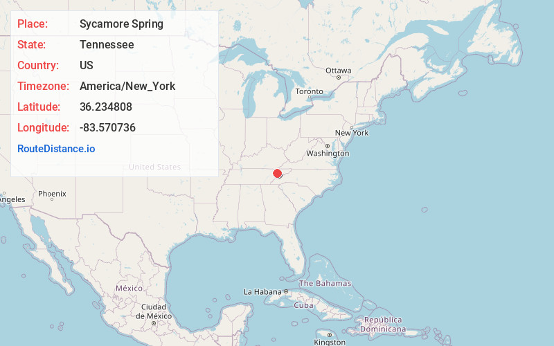 Map of Sycamore Spring
