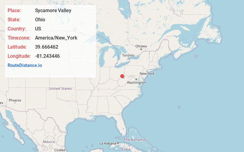Map of Sycamore Valley