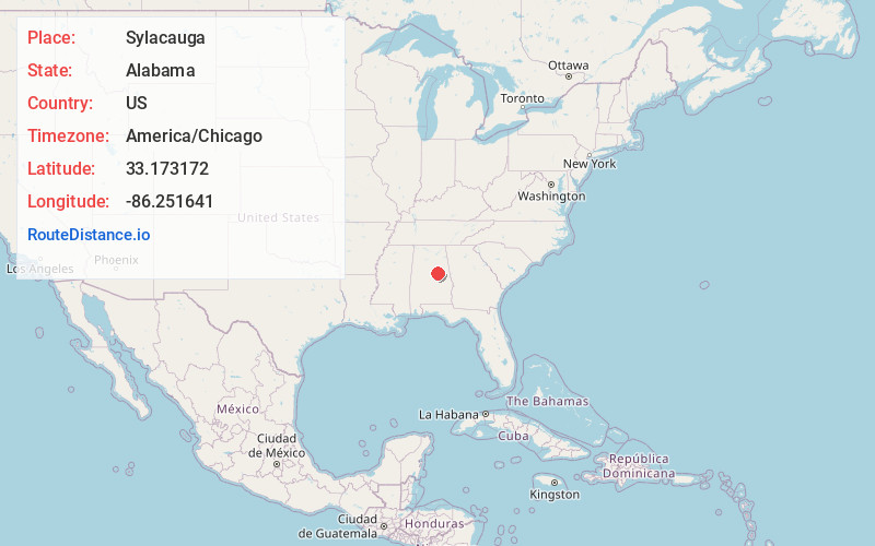 Map of Sylacauga