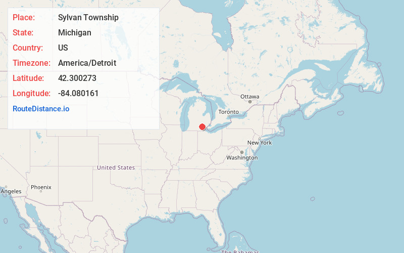 Map of Sylvan Township