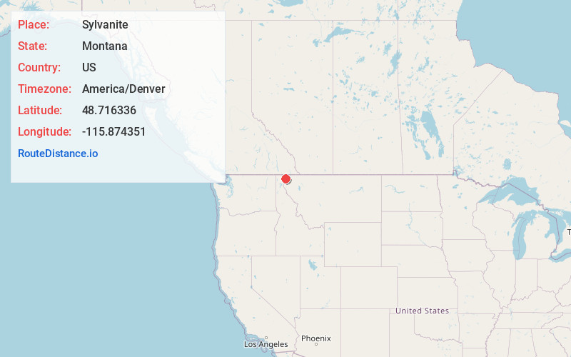 Map of Sylvanite