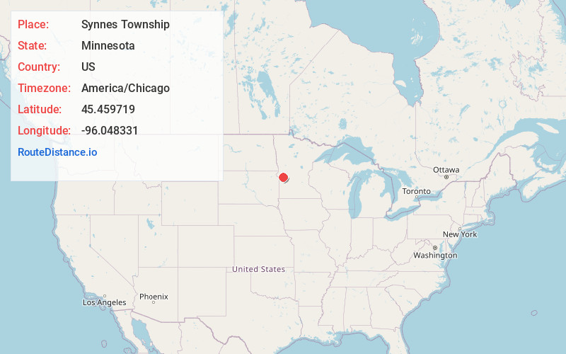 Map of Synnes Township