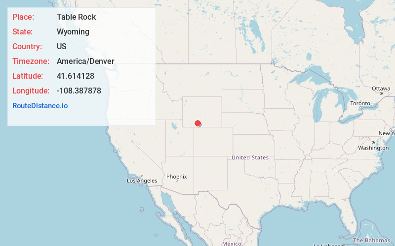 Map of Table Rock