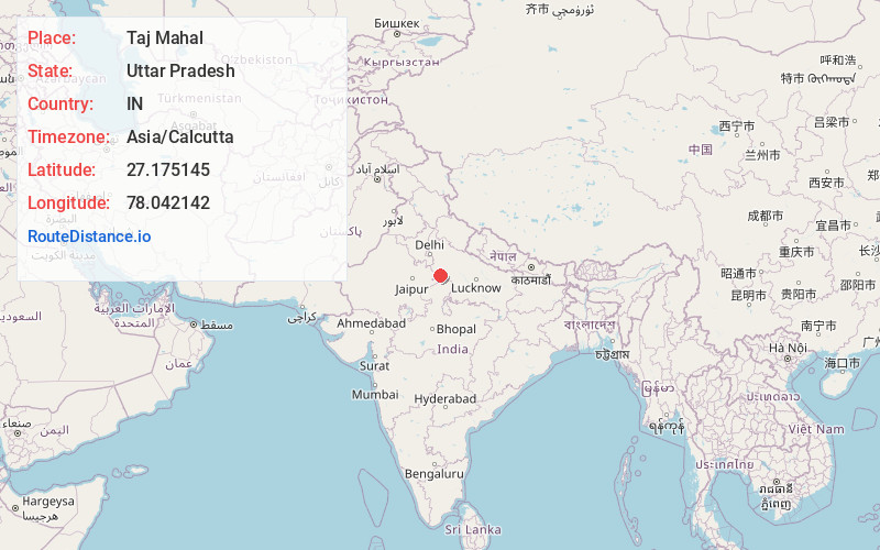 Map of Taj Mahal
