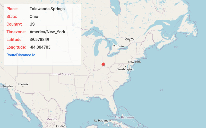 Map of Talawanda Springs