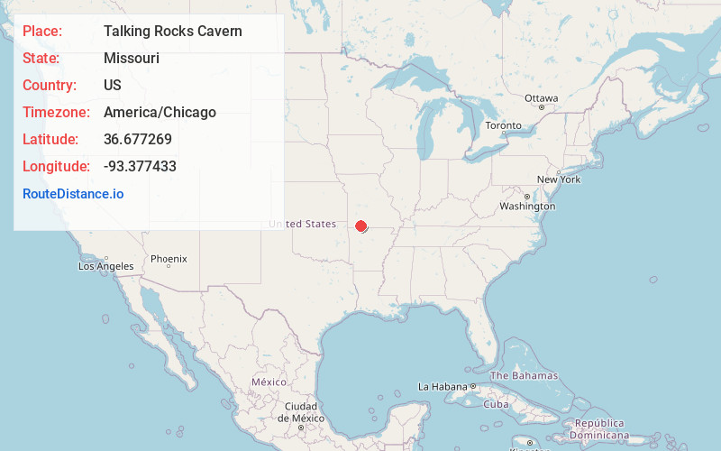 Map of Talking Rocks Cavern