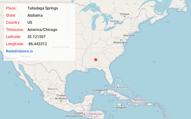 Map of Talladega Springs