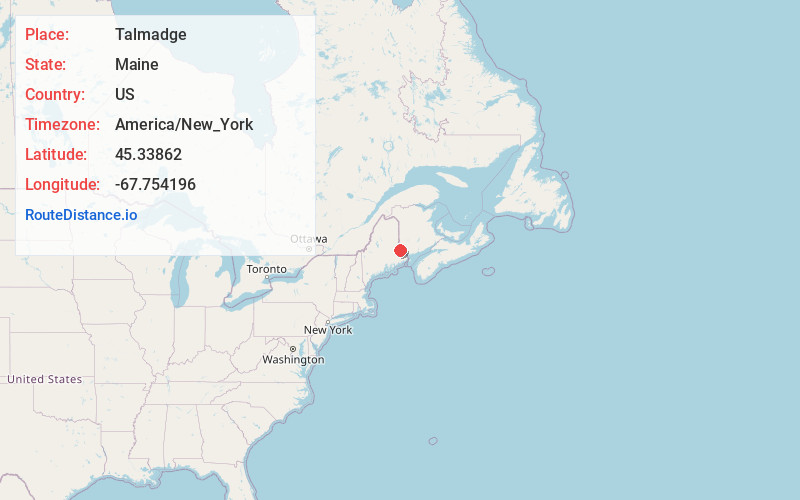 Map of Talmadge