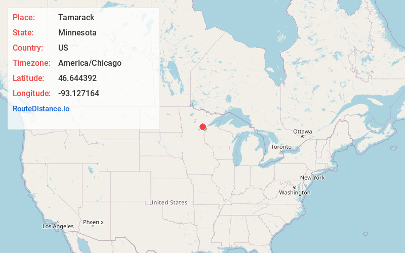 Map of Tamarack
