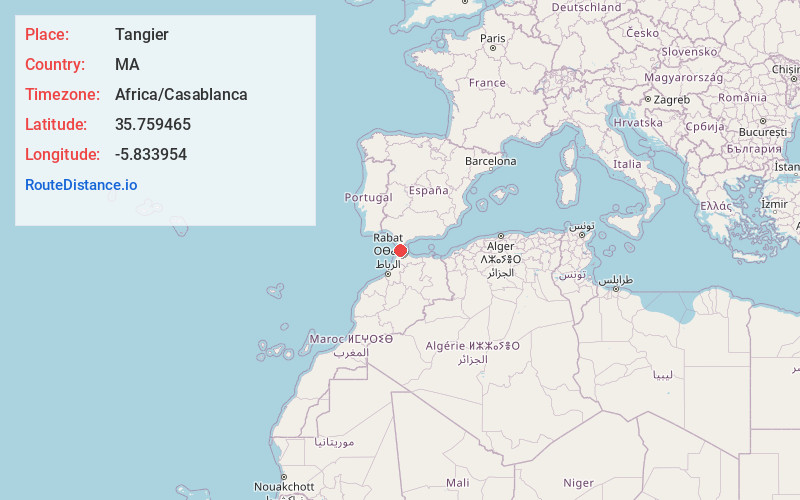 Map of Tangier