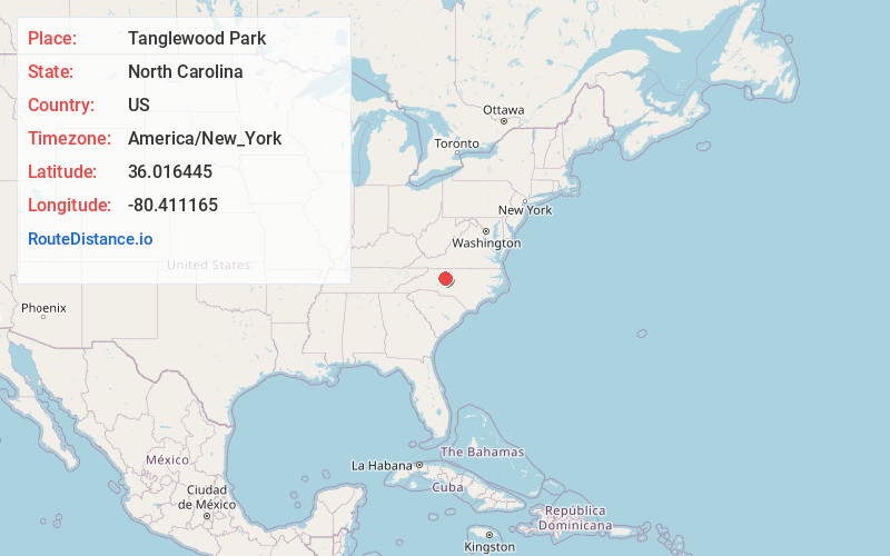 Map of Tanglewood Park