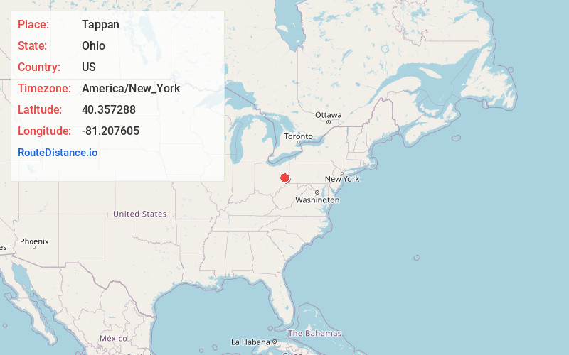 Map of Tappan