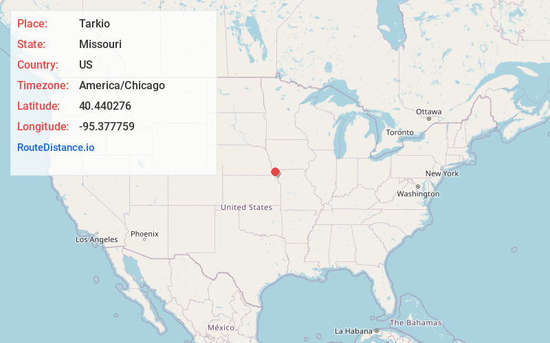 Map of Tarkio