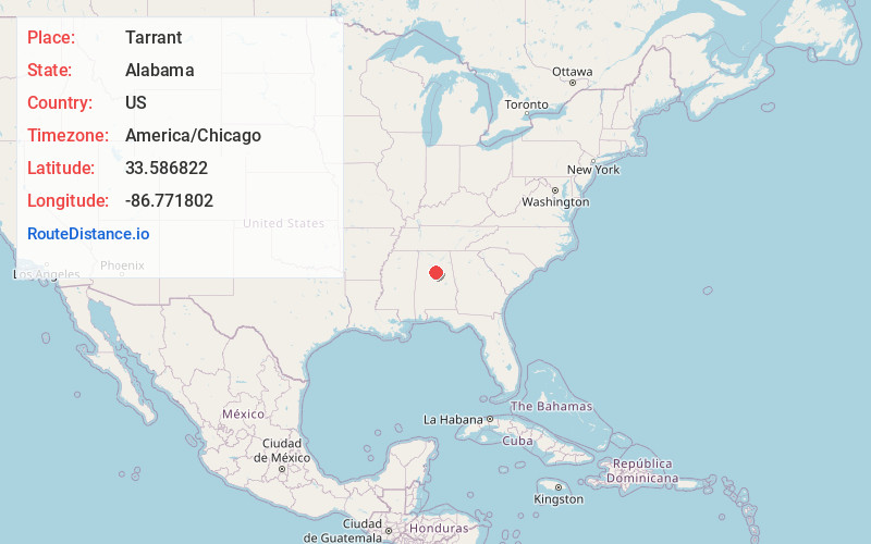 Map of Tarrant