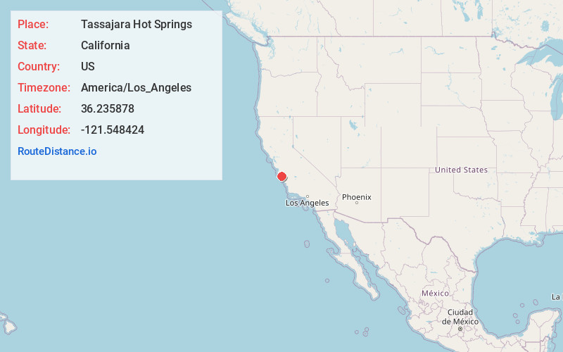 Map of Tassajara Hot Springs