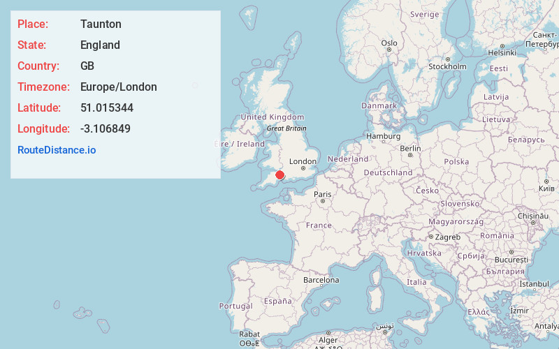 Map of Taunton